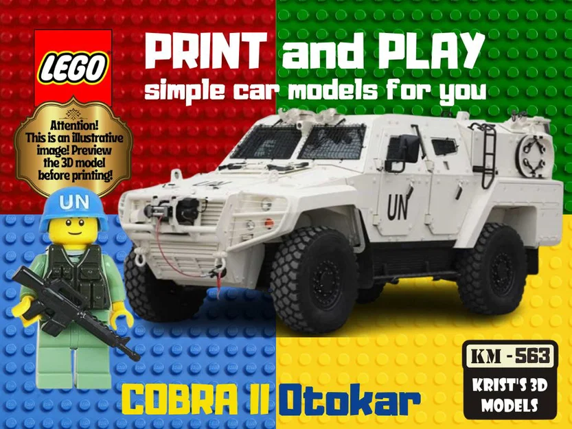 Mô hình 3D xe bọc thép Otokar Cobra II lắp ráp cùng LEGO - Image 1