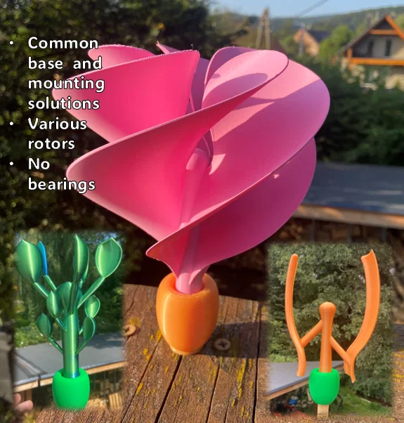 Chong chóng gió trục đứng phong cách siêu thực Moebius - Không cần vòng bi, không cần support - Image 1