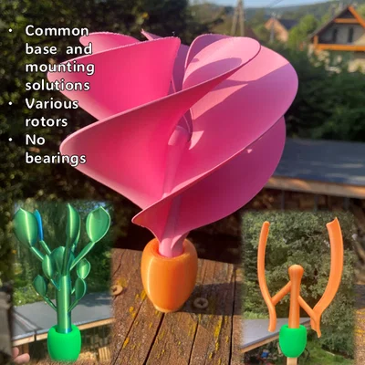 Chong chóng gió trục đứng phong cách siêu thực Moebius - Không cần vòng bi, không cần support