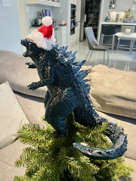 Mô hình Godzilla trang trí đỉnh cây thông Noel - Image 2