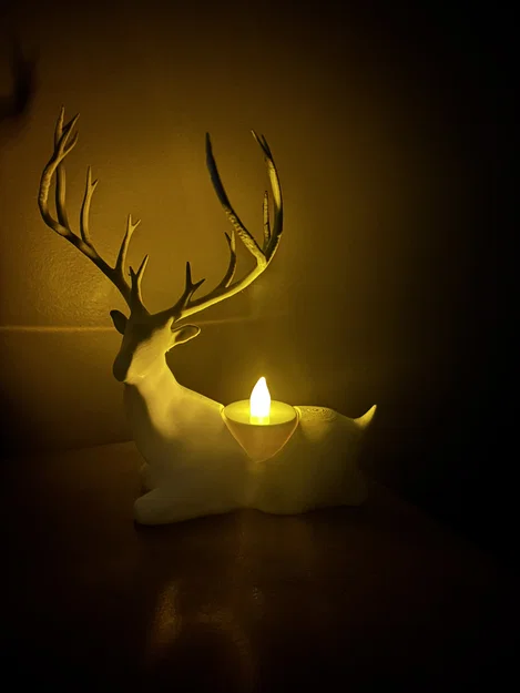 Mô hình chú tuần lộc in 3D trang trí nến LED mùa Giáng sinh - Image 1