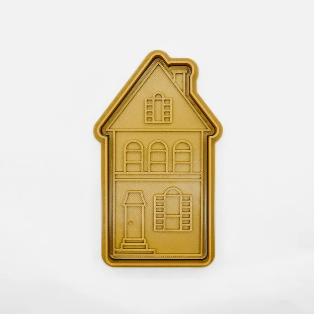 Khuôn nhấn bánh quy hình ngôi nhà giáng sinh 3D in tại nhà - Image 2