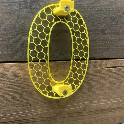 Số nhà kèm khuôn khoan - Housenumber with drilling template