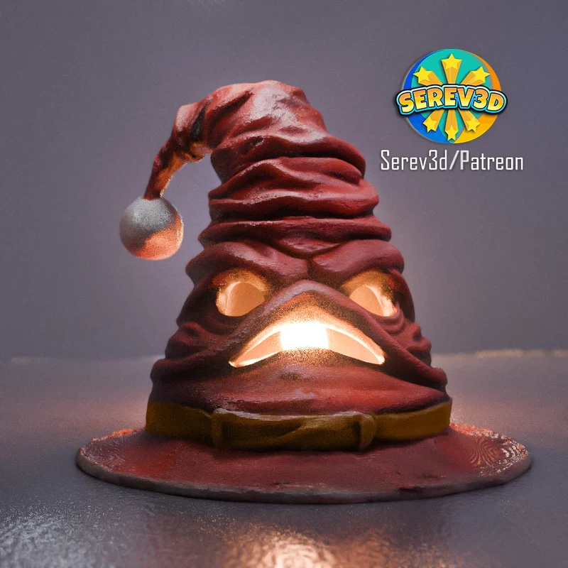 Nón Phân Loại Ông Già Noel - Đèn Giáng Sinh Mini - Serev3D