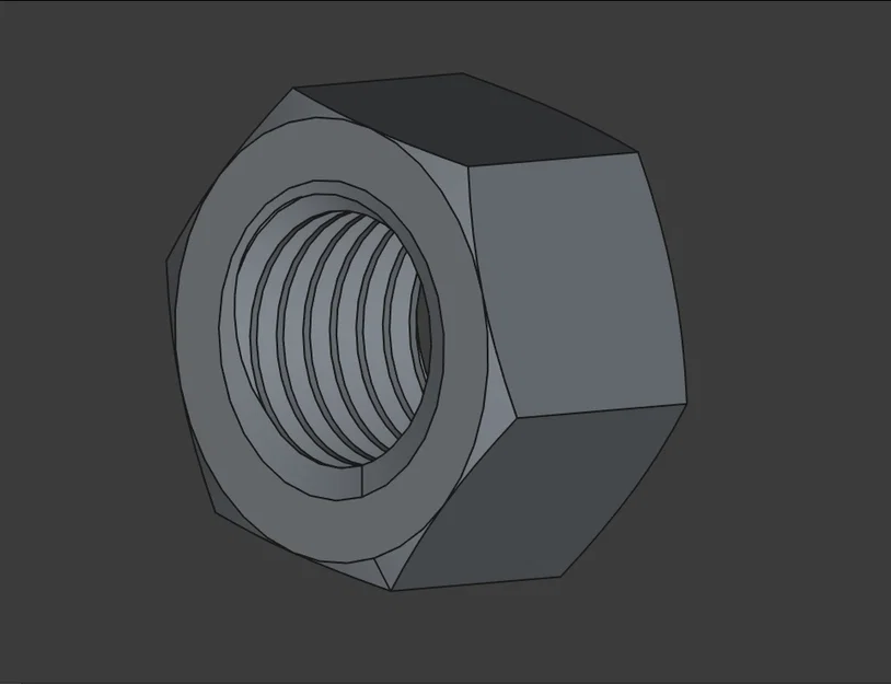 Mô hình bulông và đai ốc M24 kích thước lớn - Tải file STL 3D - Image 1