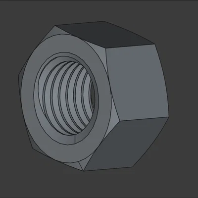 Mô hình bulông và đai ốc M24 kích thước lớn - Tải file STL 3D