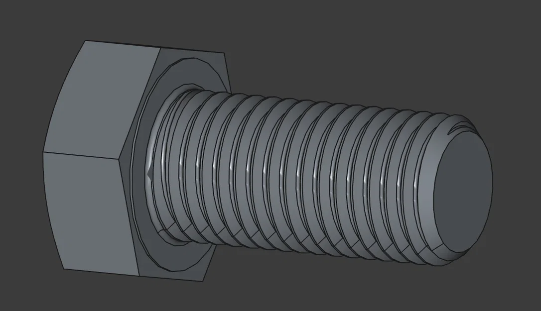 Mô hình bulông và đai ốc M24 kích thước lớn - Tải file STL 3D - Image 2