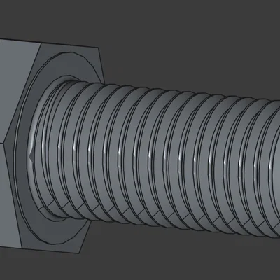 Mô hình bulông và đai ốc M24 kích thước lớn - Tải file STL 3D