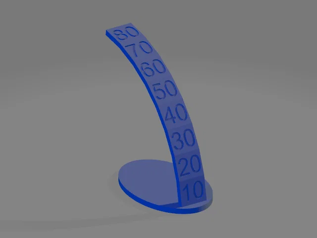 Mô hình Overhang Test cải tiến với đế cong cho máy in 3D - Image 1