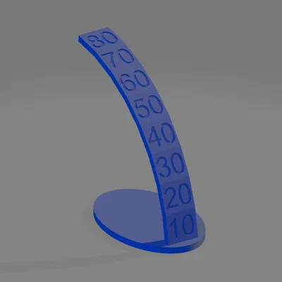 Mô hình Overhang Test cải tiến với đế cong cho máy in 3D