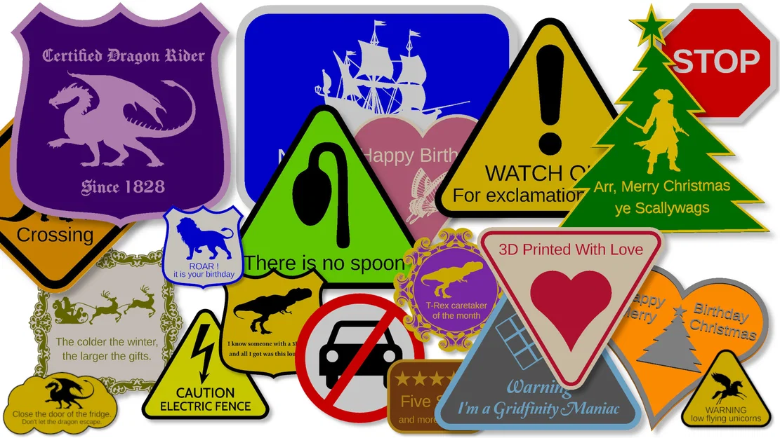 Biển Cảnh Báo Tùy Chỉnh (OpenSCAD) - Image 1