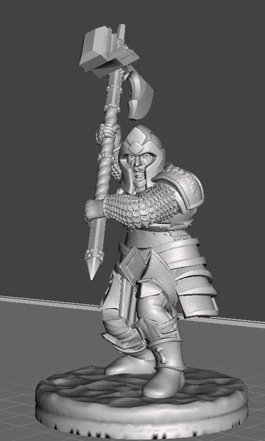 Mô hình 3D chiến binh lùn Delgur Dwarf Graveslayer (D&D Miniature) - Image 2