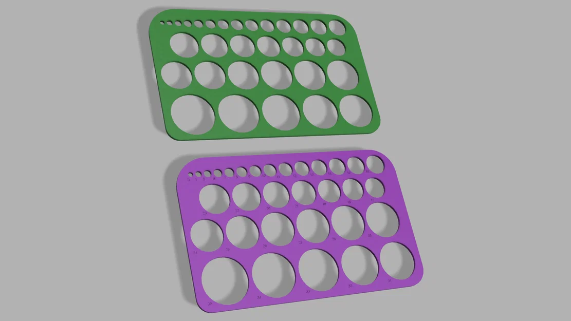 Bộ thước mẫu vẽ hình tròn (Circle Templates) 3mm-34mm cho thiết kế - Image 1