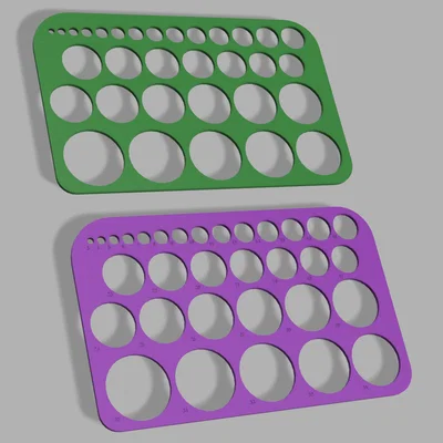 Bộ thước mẫu vẽ hình tròn (Circle Templates) 3mm-34mm cho thiết kế