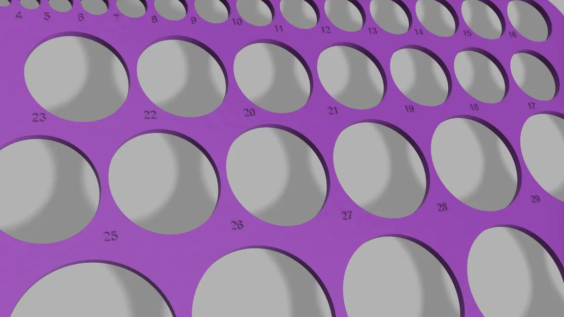 Bộ thước mẫu vẽ hình tròn (Circle Templates) 3mm-34mm cho thiết kế - Image 2