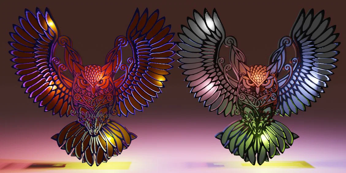 Mô hình Cú mèo Wings trang trí in 3D nghệ thuật - Image 2