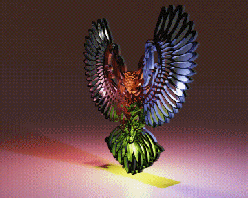 Mô hình Cú mèo Wings trang trí in 3D nghệ thuật