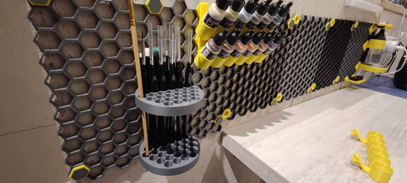 Giá treo cọ vẽ 37 vị trí cho hệ thống HSW in 3D - Image 1