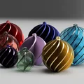 Quả cầu trang trí Noel, mẫu gân đơn hoàn chỉnh - Thumbnail 1