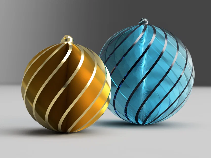 Quả cầu trang trí Noel, mẫu gân đơn hoàn chỉnh - Image 2