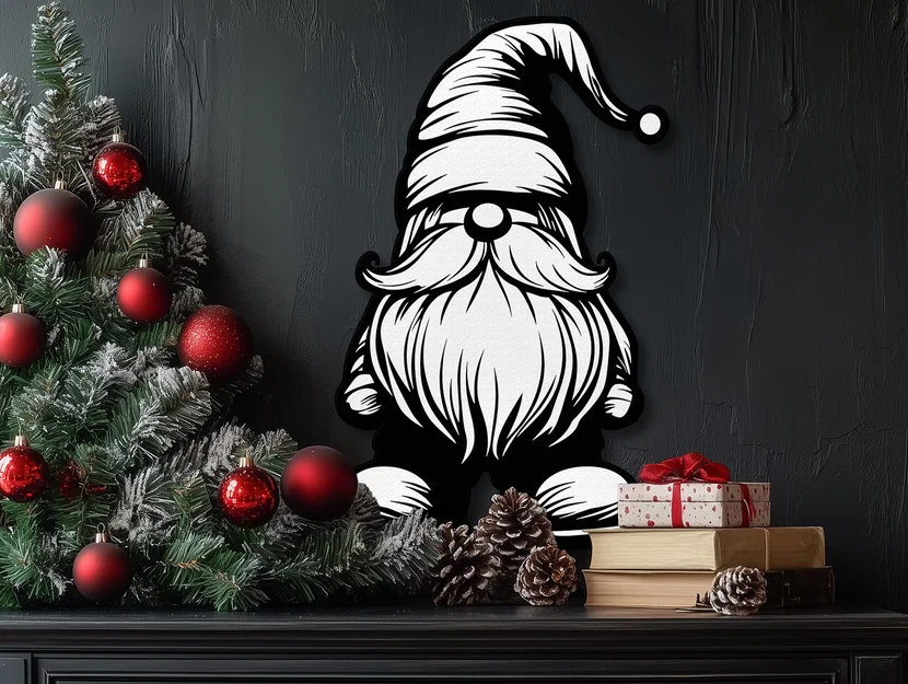 Mô hình chú lùn Gnome trang trí tường siêu xinh cho mùa lễ hội - Image 1