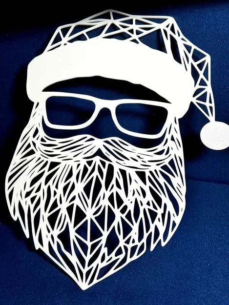 Mô hình treo tường ông già Noel phong cách hình học trang trí Giáng sinh - Image 3