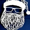 Mô hình treo tường ông già Noel phong cách hình học trang trí Giáng sinh - Thumbnail 3