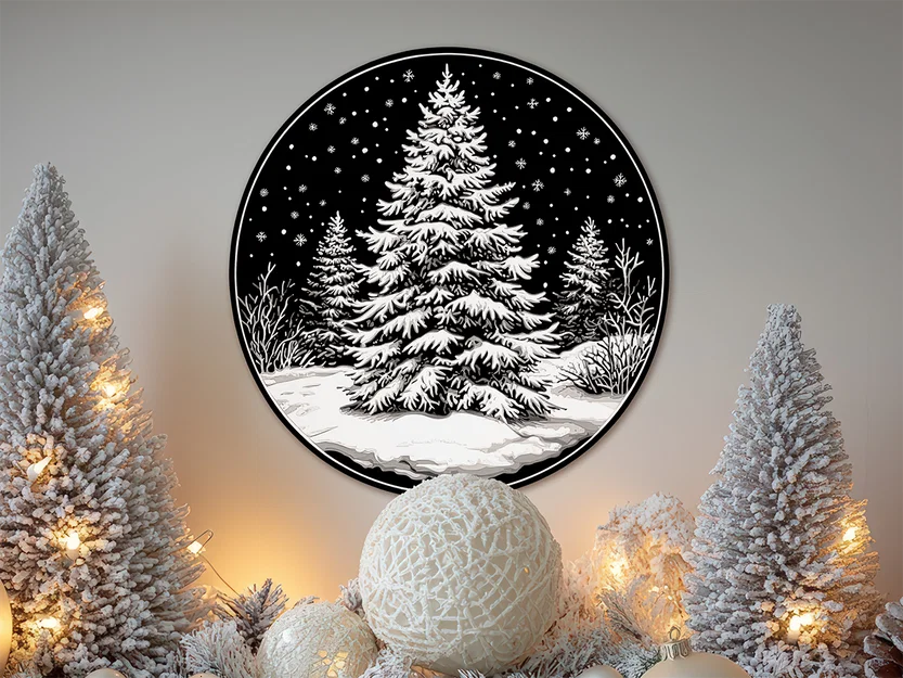 Trang trí Giáng sinh treo tường hoặc để bàn - Cây thông Noel - Image 1