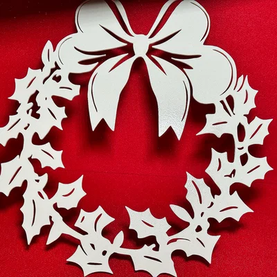 Vòng Hoa Giáng Sinh 3D (Christmas Wreath Decor) - Trang Trí Noel