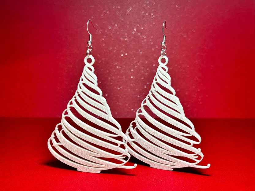 Bông Tai Hình Cây Thông Noel 3D - Mẫu In Lễ Hội Độc Đáo - Image 2