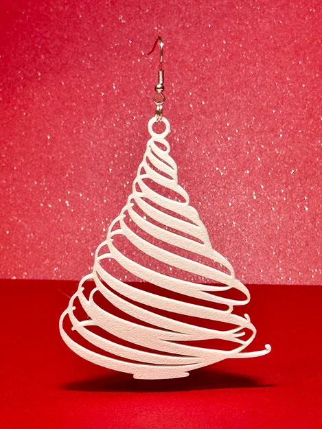 Bông Tai Hình Cây Thông Noel 3D - Mẫu In Lễ Hội Độc Đáo - Image 3