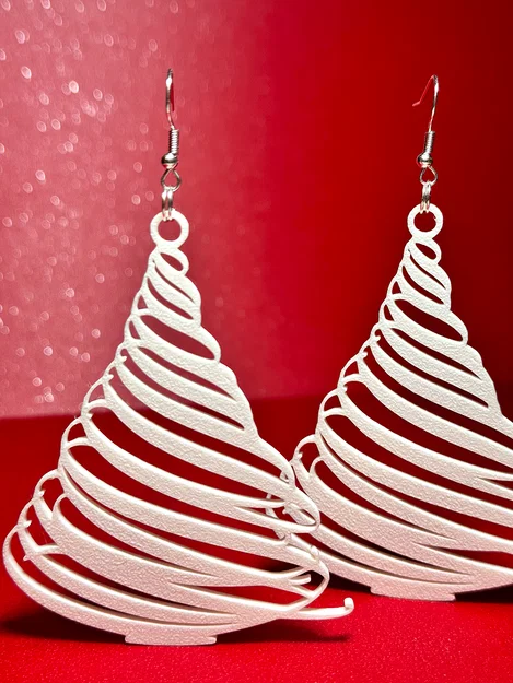 Bông Tai Hình Cây Thông Noel 3D - Mẫu In Lễ Hội Độc Đáo - Image 4