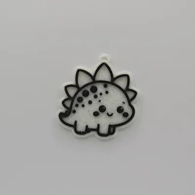 Móc khóa khủng long Stegosaurus đáng yêu in 3D