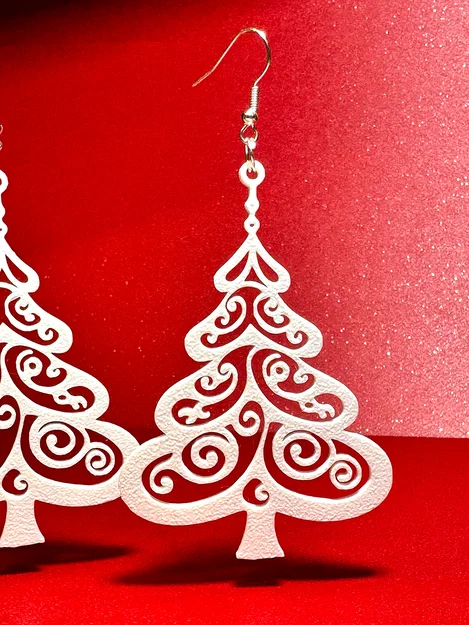 Bông tai cây thông Noel in 3D - Phụ kiện thời trang Giáng sinh độc đáo - Image 2