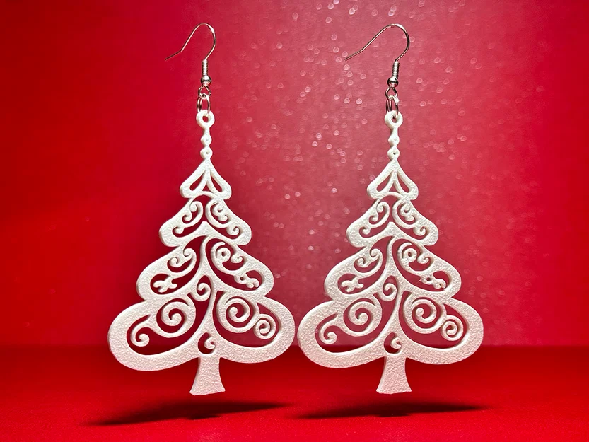 Bông tai cây thông Noel in 3D - Phụ kiện thời trang Giáng sinh độc đáo - Image 3