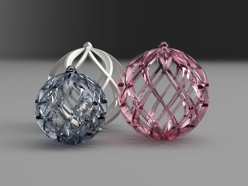 Quả cầu trang trí Giáng sinh, họa tiết gân chéo - Image 3