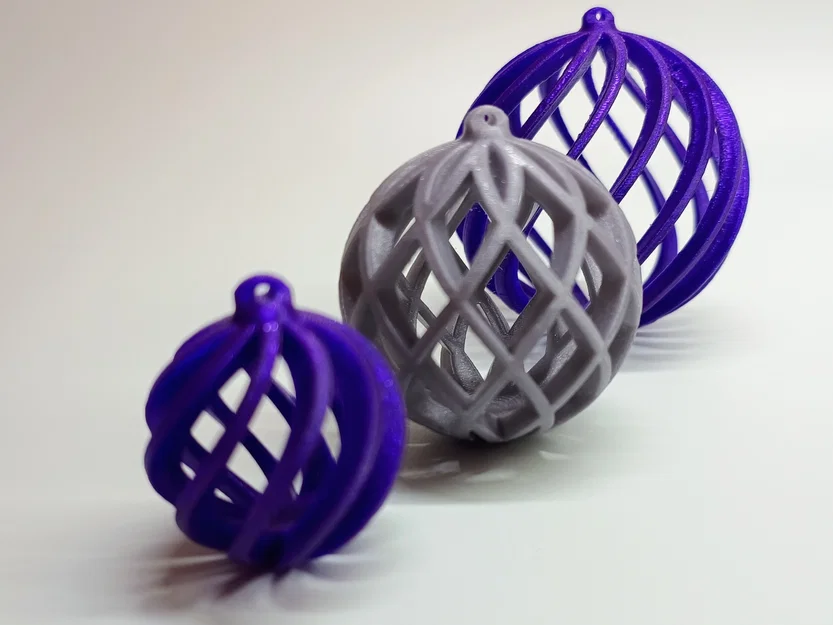 Quả cầu trang trí Giáng sinh, họa tiết gân chéo - Image 7