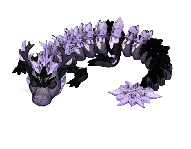 Mô hình Rồng Tuyết (Snow flake dragon) khớp nối linh hoạt in 3D - Image 1