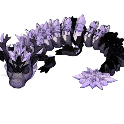 Mô hình Rồng Tuyết (Snow flake dragon) khớp nối linh hoạt in 3D