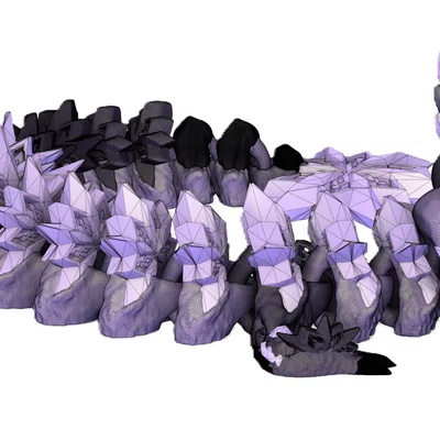 Mô hình Rồng Tuyết (Snow flake dragon) khớp nối linh hoạt in 3D