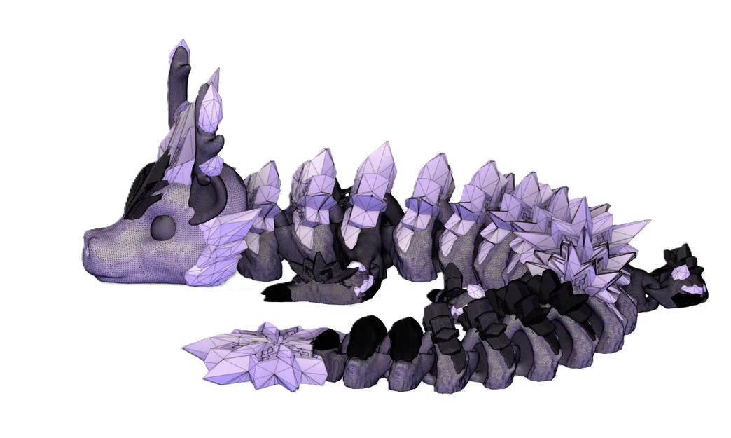 Mô hình Rồng Tuyết (Snow flake dragon) khớp nối linh hoạt in 3D - Image 3