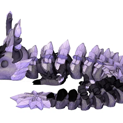 Mô hình Rồng Tuyết (Snow flake dragon) khớp nối linh hoạt in 3D