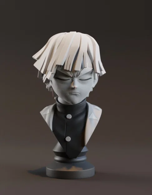 Bust 3D Zenitsu Agatsuma (Demon Slayer) - Image 1