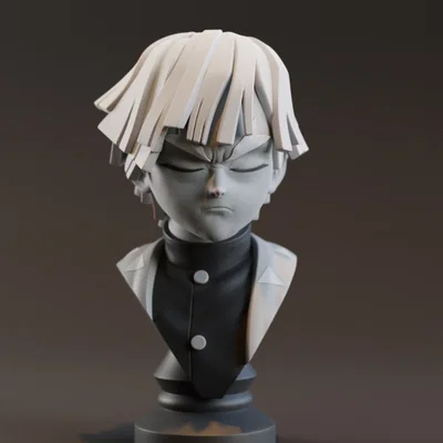 Bust 3D Zenitsu Agatsuma (Demon Slayer)