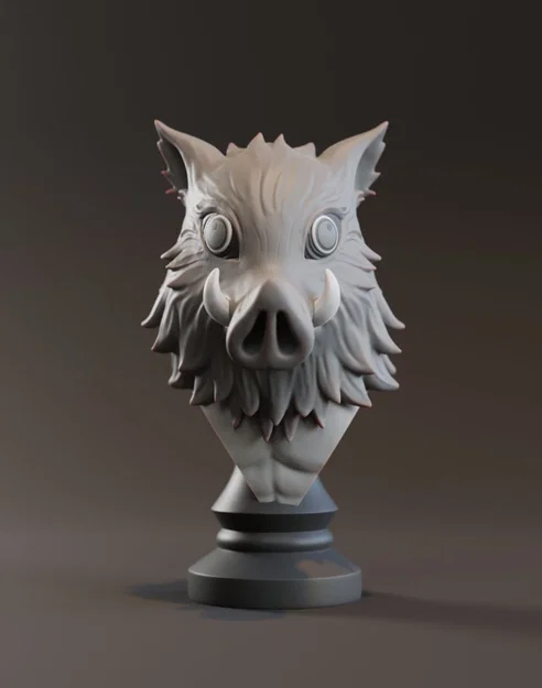 Mô hình tượng bán thân 3D Inosuke Hashibira - Image 1