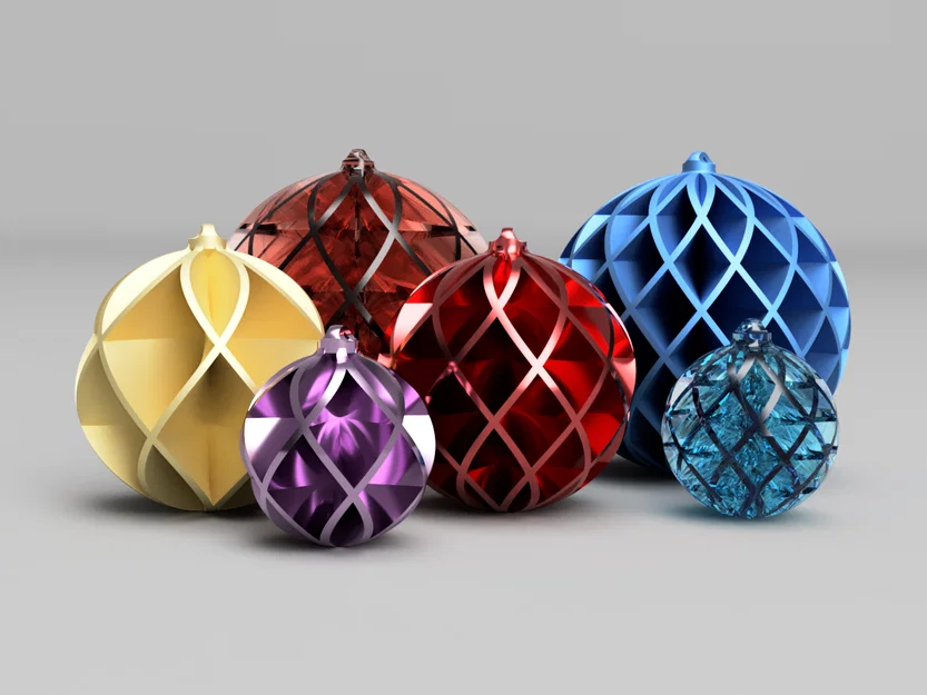 Quả cầu trang trí Noel, thiết kế sườn chéo - Image 1