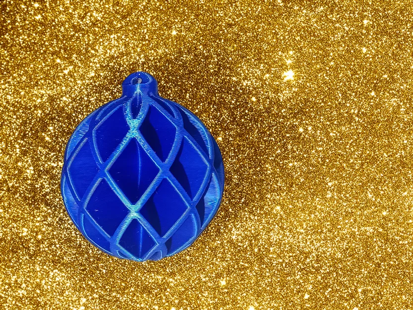 Quả cầu trang trí Noel, thiết kế sườn chéo - Image 2