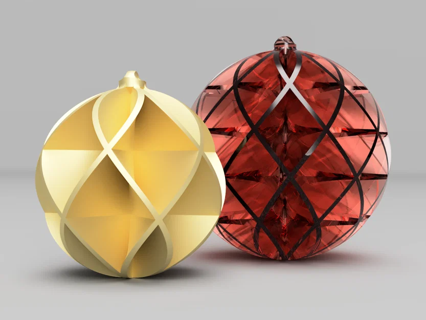 Quả cầu trang trí Noel, thiết kế sườn chéo - Image 3