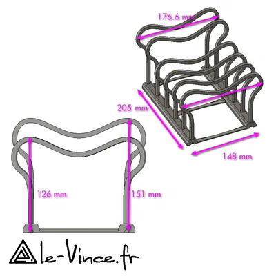Kệ để nắp nồi 3D tiện dụng cho căn bếp gọn gàng