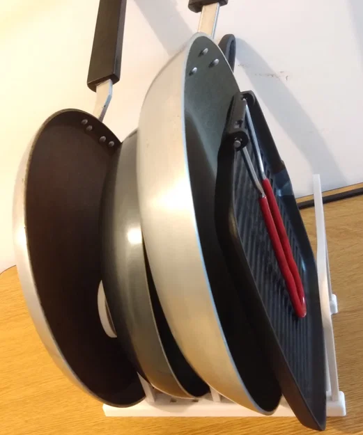 Giá đỡ chảo và vung nồi 3D - Giải pháp sắp xếp bếp gọn gàng - Image 1